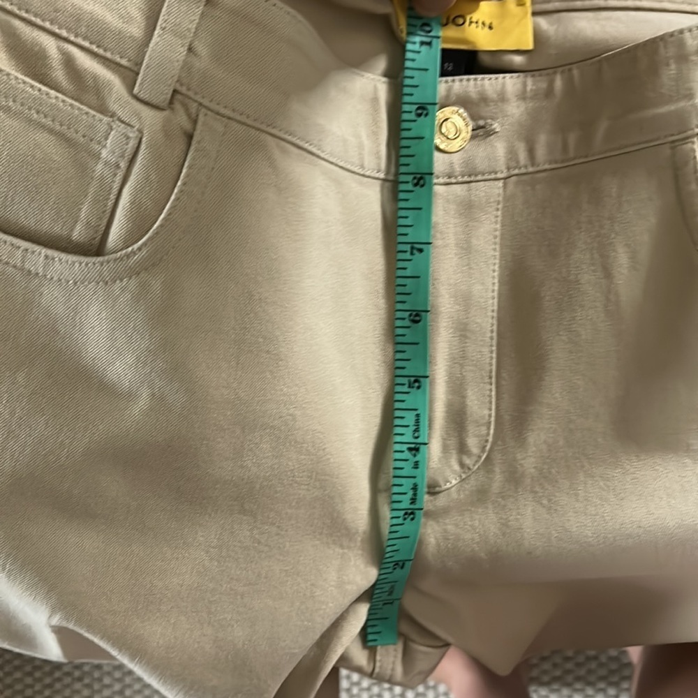 ST John Yellow Tag Cropped Tan Bootcut. Size 12 - Picture 6 of 11